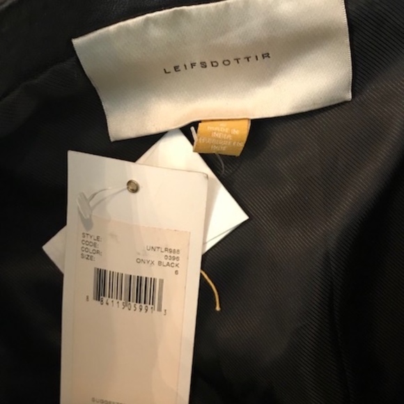 Liefsdottir scalloped REAL leather skirt - Picture 3 of 4